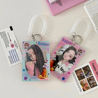 Thumbnail for Y2K Lucky Club Double Window Kpop Keychain Acrylic Photocard Holder - ArtGalleryZen