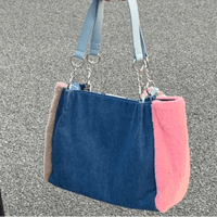 Thumbnail for Y2K Miffy Plush Denim Patchwork Shoulder Bag - ArtGalleryZen