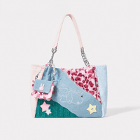 Thumbnail for Y2K Miffy Plush Denim Patchwork Shoulder Bag