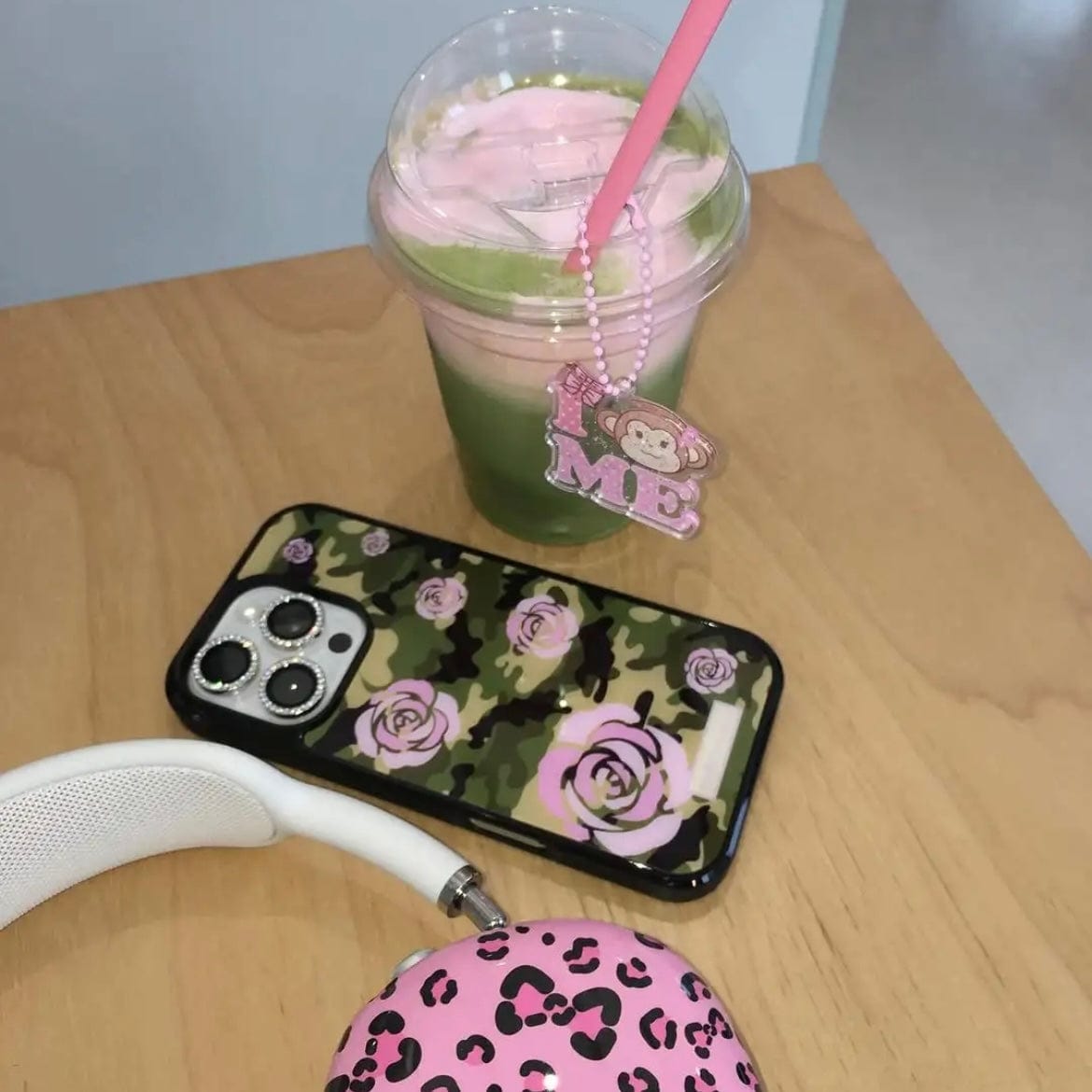 Y2K Rose Camouflage iPhone Case - ArtGalleryZen