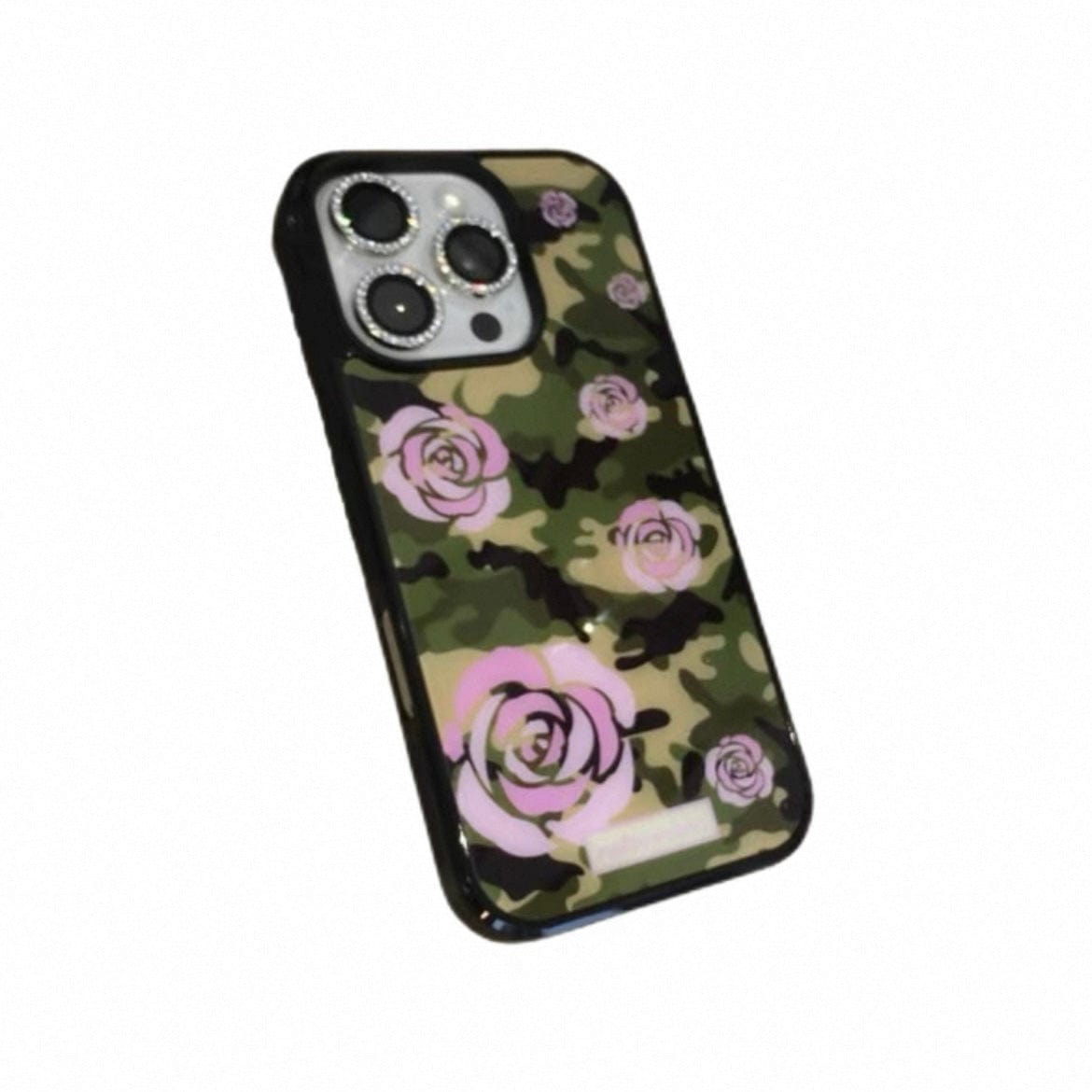 Y2K Rose Camouflage iPhone Case - ArtGalleryZen