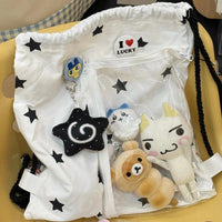 Thumbnail for Y2k Star Kpop Fan Display Drawstring Backpack - ArtGalleryZen
