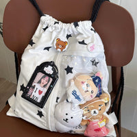 Thumbnail for Y2k Star Kpop Fan Display Drawstring Backpack - ArtGalleryZen