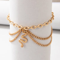 Thumbnail for Bohemia Layered Snake Anklet - ArtGalleryZen