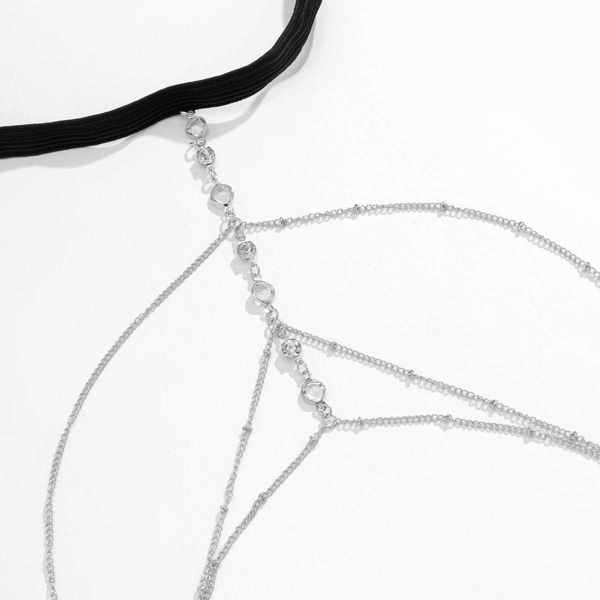 Bohemian Layered Rhinestone Inlaid Elastic Saturn Thigh Leg Chain - ArtGalleryZen