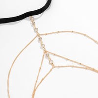 Thumbnail for Bohemian Layered Rhinestone Inlaid Elastic Saturn Thigh Leg Chain - ArtGalleryZen