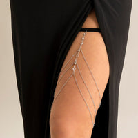 Thumbnail for Bohemian Layered Rhinestone Inlaid Elastic Saturn Thigh Leg Chain - ArtGalleryZen
