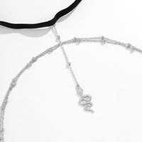 Thumbnail for Boho Gold Silver Tone Layered Snake Charm Elastic Thigh Leg Chain - ArtGalleryZen