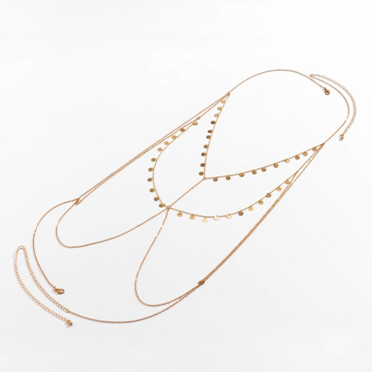 Boho Layered Gold Silver Tone Sequins Tassel Body Chain Bra – ArtGalleryZen