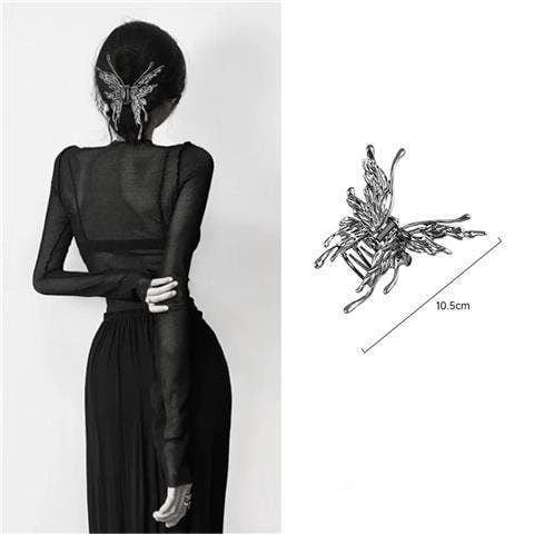 Chic Abstract Hollow Butterfly Chignon Claw Clip Hair Clip - ArtGalleryZen