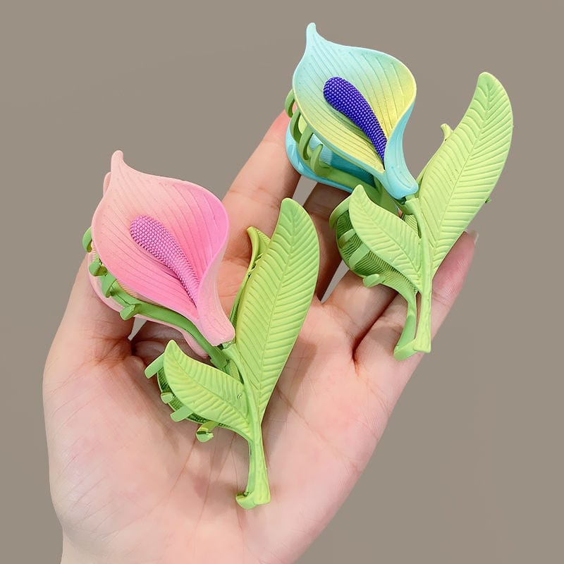 Chic Calla Lily Chignon Claw Clip Hair Clip - ArtGalleryZen