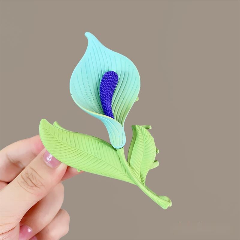 Chic Calla Lily Chignon Claw Clip Hair Clip - ArtGalleryZen