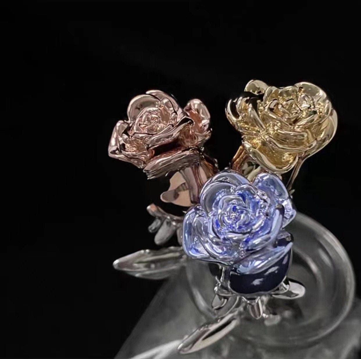 Chic Colorful Rose Chignon Hair Fork Hair Pin - ArtGalleryZen