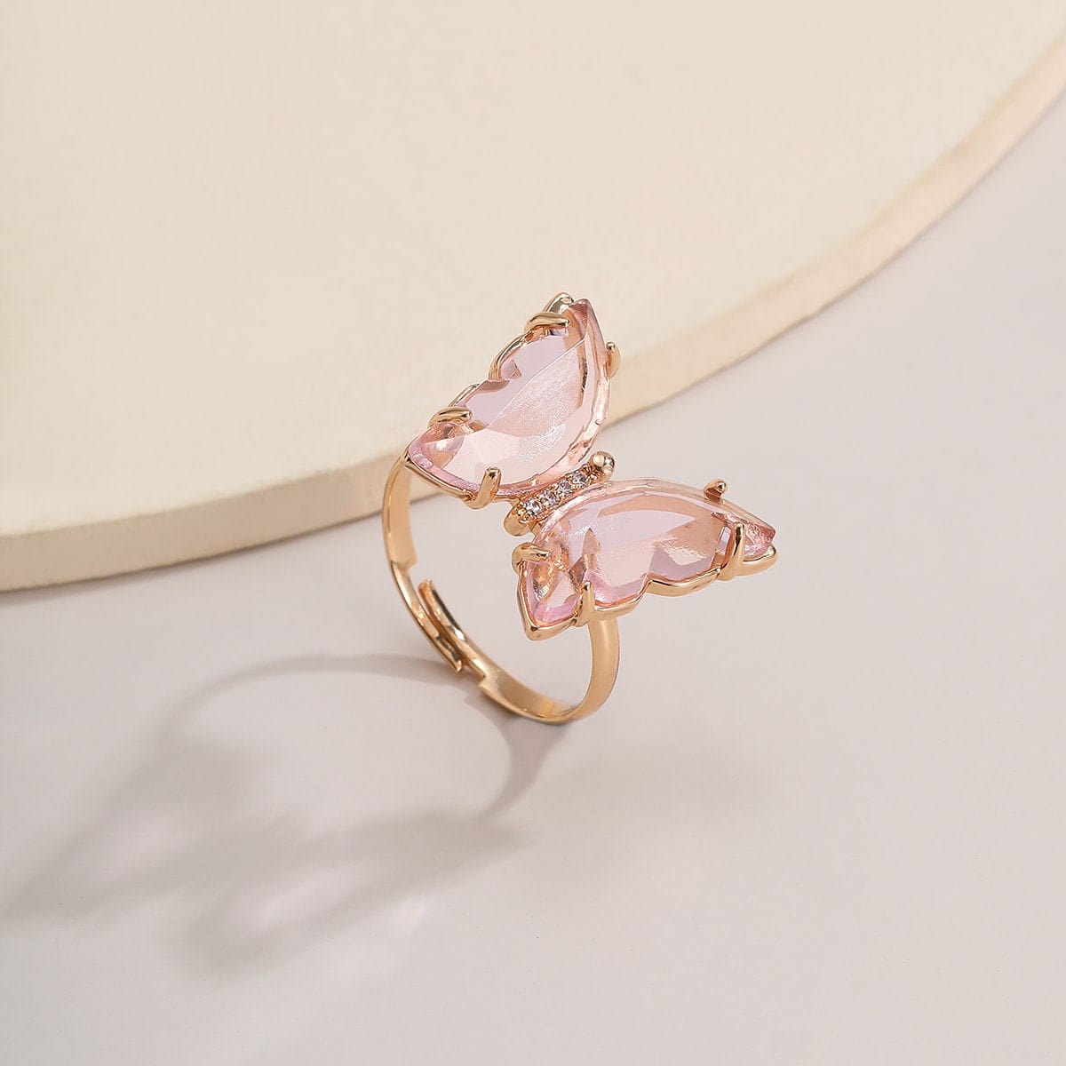 Chic Colorful Zirconia Butterfly Ring - ArtGalleryZen