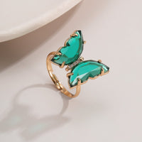 Thumbnail for Chic Colorful Zirconia Butterfly Ring - ArtGalleryZen