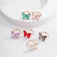 Thumbnail for Chic Colorful Zirconia Butterfly Ring - ArtGalleryZen