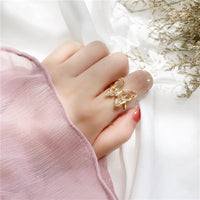 Thumbnail for Chic Crystal Butterfly Ring - ArtGalleryZen