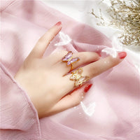 Thumbnail for Chic Crystal Butterfly Ring - ArtGalleryZen