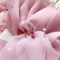 Thumbnail for Chic Crystal Butterfly Ring - ArtGalleryZen