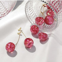 Thumbnail for Chic Crystal Cherry Dangle Earrings - ArtGalleryZen