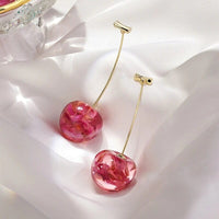 Thumbnail for Chic Crystal Cherry Dangle Earrings - ArtGalleryZen