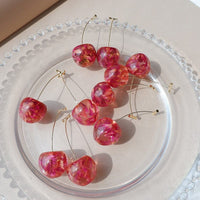 Thumbnail for Chic Crystal Cherry Dangle Earrings - ArtGalleryZen