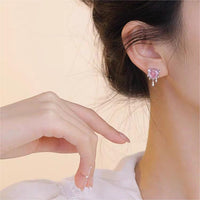 Thumbnail for Chic Crystal Heart Melting Earrings - ArtGalleryZen