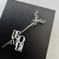 Thumbnail for Chic Crystal Inlaid Abstract Butterfly Chignon Hair Fork Hair Pin - ArtGalleryZen