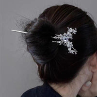 Thumbnail for Chic Crystal Inlaid Abstract Butterfly Chignon Hair Fork Hair Pin - ArtGalleryZen