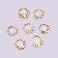 Thumbnail for Chic CZ Inlaid 22 Gauge Nose Piercing Hoop Nose Ear Ring - ArtGalleryZen