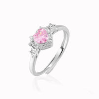 Thumbnail for Chic CZ Inlaid Adjustable Crystal Star Heart Ring - ArtGalleryZen