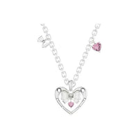 Thumbnail for Chic CZ Inlaid Bowknot Heart Pendant Necklace - ArtGalleryZen