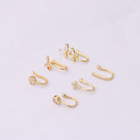 Thumbnail for Chic CZ Inlaid Cherry Butterfly Non Piercing Adjustable Nose Ring - ArtGalleryZen