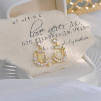 Thumbnail for Chic CZ Inlaid Cupid Arrow Heart Dangle Earrings - ArtGalleryZen