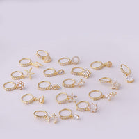 Thumbnail for Chic CZ Inlaid Dangle Nose Piercing Hoop Nose Ring - ArtGalleryZen