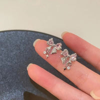 Thumbnail for Chic CZ Inlaid Dangle Star Crystal Butterfly Bowknot Earrings - ArtGalleryZen