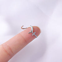 Thumbnail for Chic CZ Inlaid Dangling Nose Piercing Nose Hoop - ArtGalleryZen