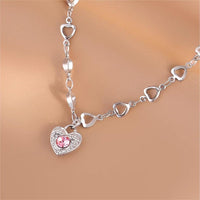 Thumbnail for Chic CZ Inlaid Heart Chain Necklace - ArtGalleryZen