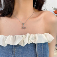 Thumbnail for Chic CZ Inlaid Pink Cherry Pendant Necklace - ArtGalleryZen