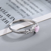 Thumbnail for Chic CZ Inlaid Pink Opal Heart Ring - ArtGalleryZen