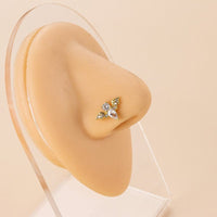 Thumbnail for Chic CZ Inlaid Snake Bat Cloud Floral Cross Heart Nose Piercing Nose Stud - ArtGalleryZen