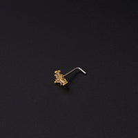 Thumbnail for Chic CZ Inlaid Snowflake Moon Phase Star Titanium Nose Piercing Nose Stud - ArtGalleryZen