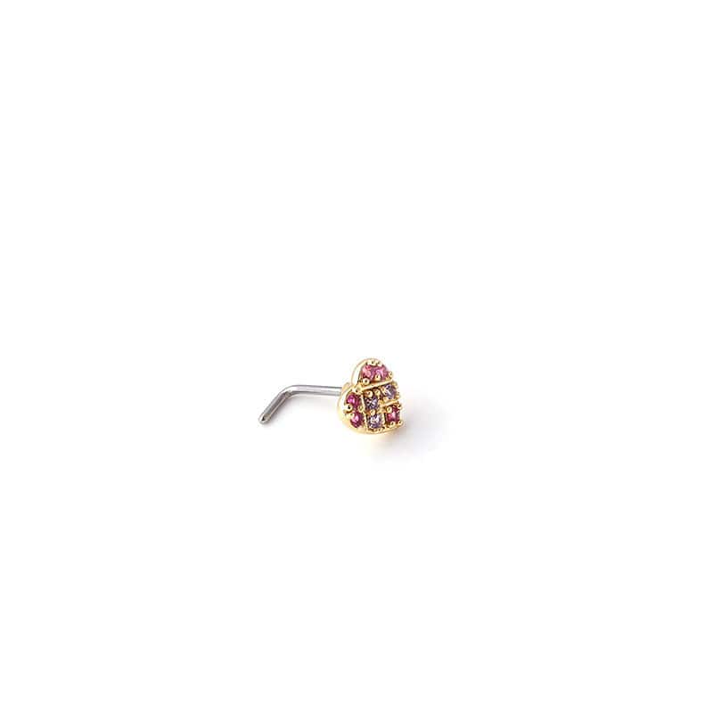 Chic CZ Inlaid Surgical Steel Nose Piercing Nose Stud - ArtGalleryZen