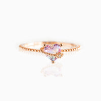 Thumbnail for Chic CZ Opal Inlaid Floral Butterfly Bear Heart Ring - ArtGalleryZen