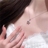 Thumbnail for Chic Dangling Heart Star Necklace - ArtGalleryZen