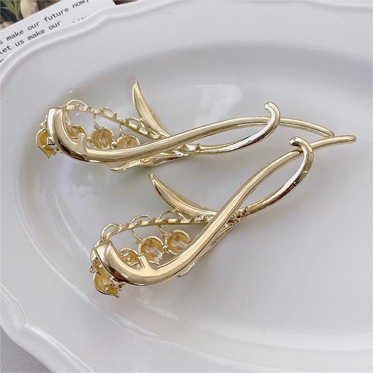 Chic Enamel Bellflower Hair Twist Clip - ArtGalleryZen