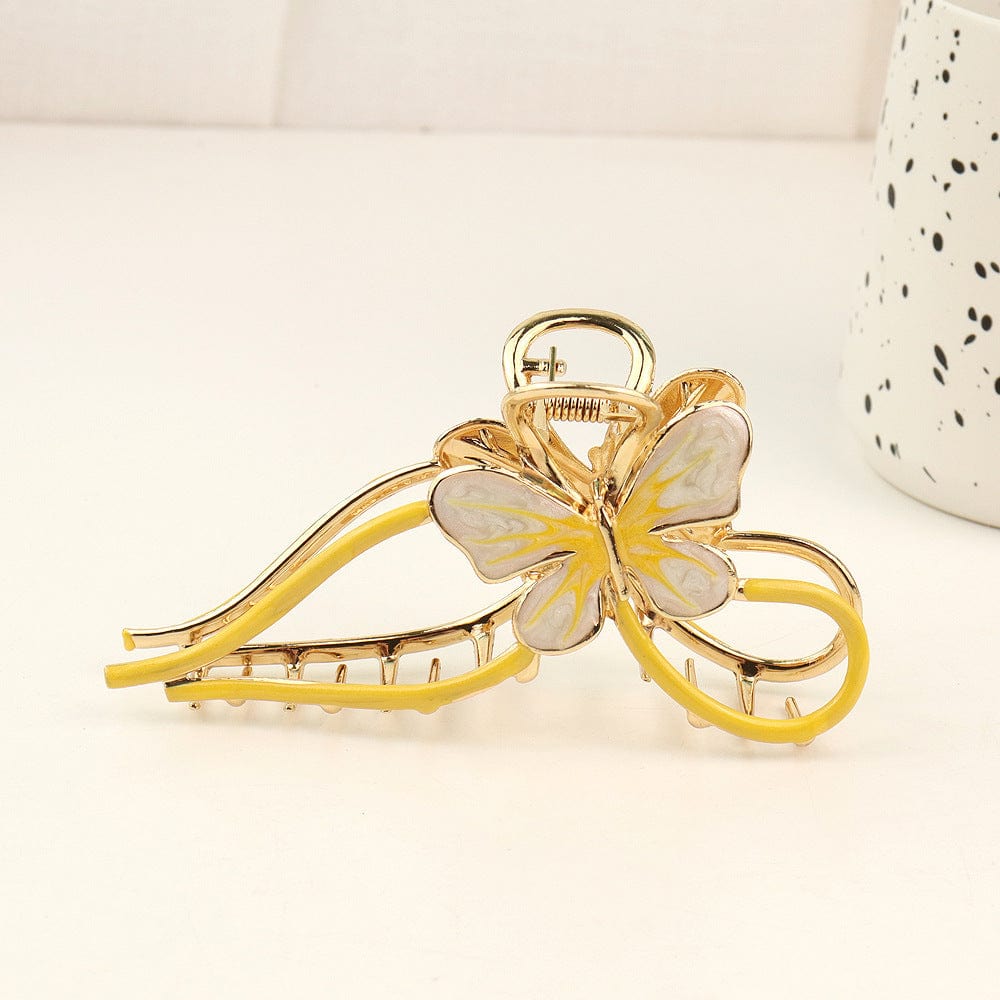 Chic Enamel Colorful Butterfly Chignon Claw Clip Hair Clip - ArtGalleryZen