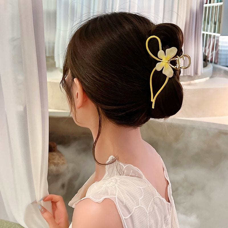 Chic Enamel Colorful Butterfly Chignon Claw Clip Hair Clip - ArtGalleryZen