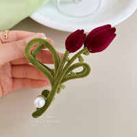 Thumbnail for Chic Flocking Tulip Chignon Claw Clip Hair Clip - ArtGalleryZen