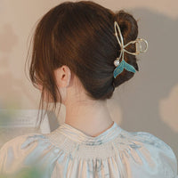 Thumbnail for Chic Handmade Enamel Mermaid Pearl Charm Chignon Claw Clip Hair Clip - ArtGalleryZen